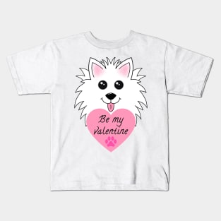 Be my Valentine with Dog Kids T-Shirt